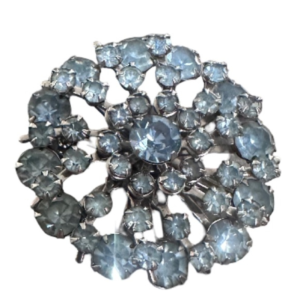 Vintage Blue Crystal Brooch - Picture 7 of 7